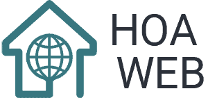 HOA Web logo with a house and globe on it.